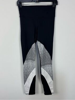 Under Armour Black & White Full Length Leggings Workout Running Gym Fitness